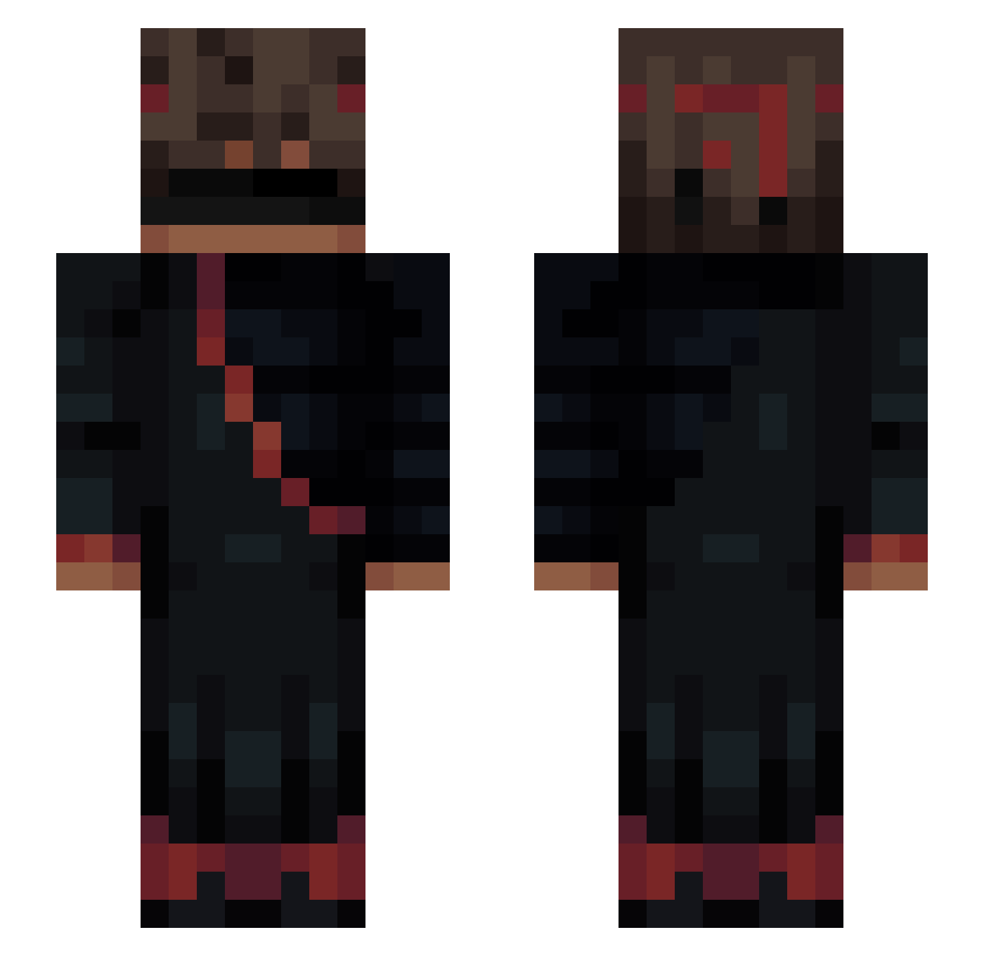 TrulyFaith Minecraft skin, front and back view