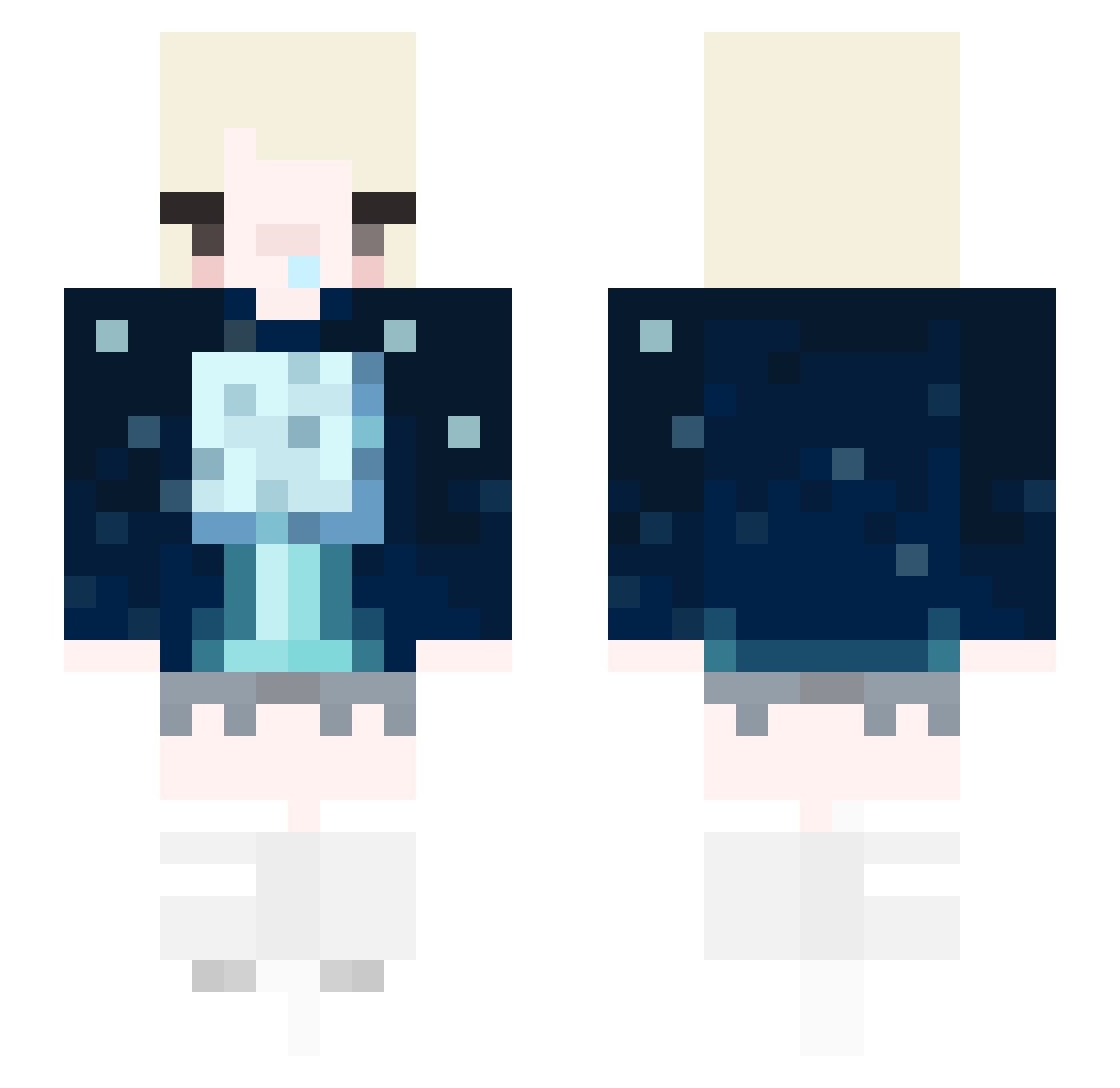 BIGBOYJAKI Minecraft skin, front and back view