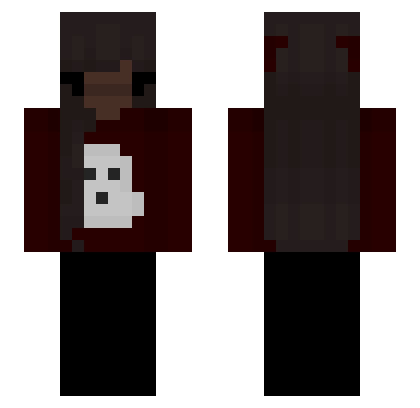 jjadaaaa Minecraft skin, front and back view