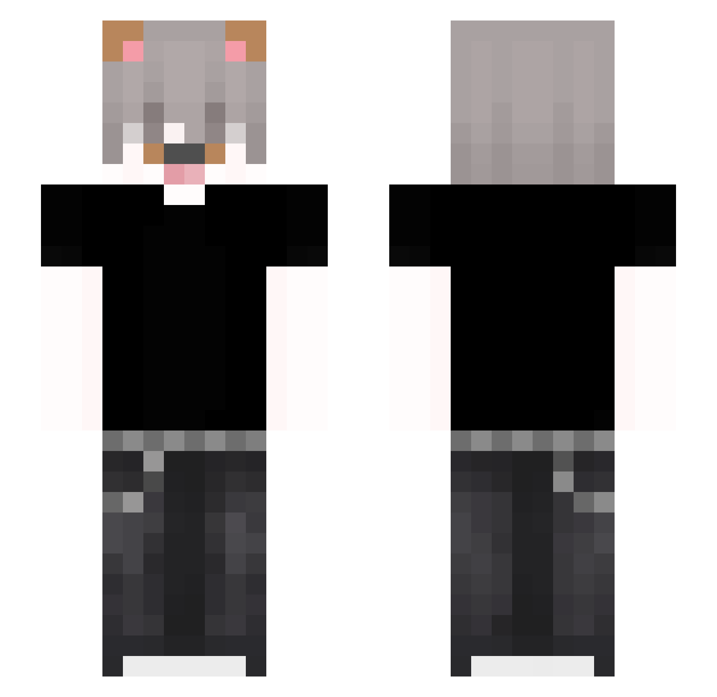 Vulnerabilizado Minecraft skin, front and back view