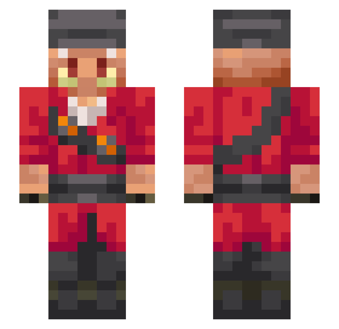 liam8900 Minecraft skin, front and back view