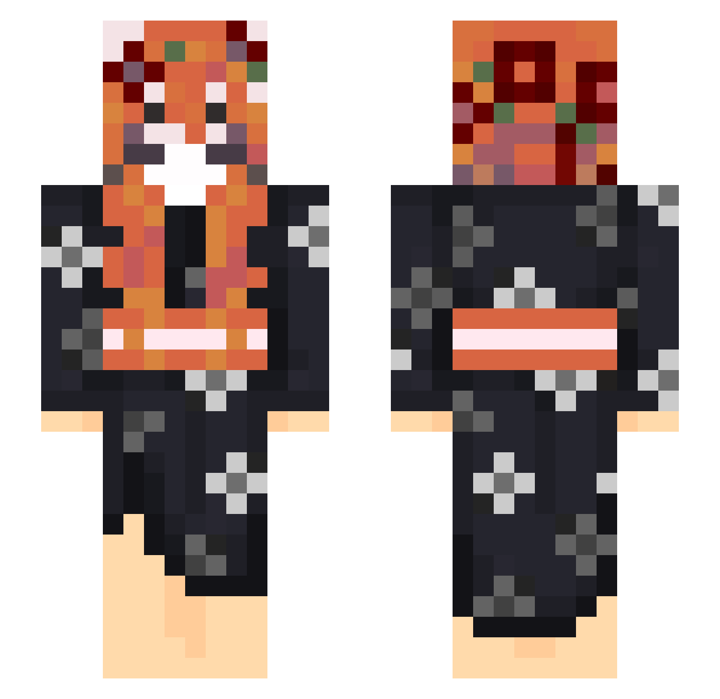 pvpgames_ Minecraft skin, front and back view