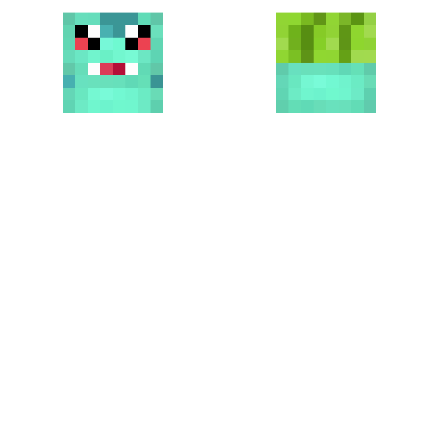 Deraemei Minecraft skin, front and back view