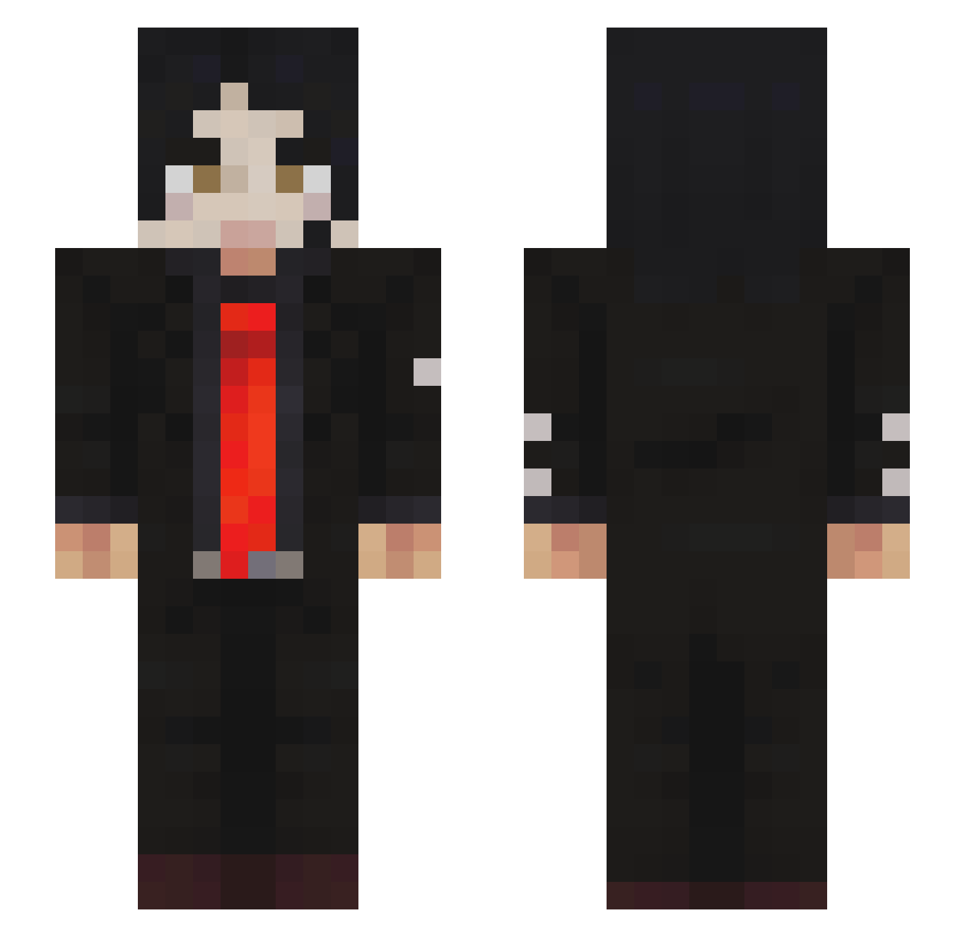 Koda_kie Minecraft skin, front and back view