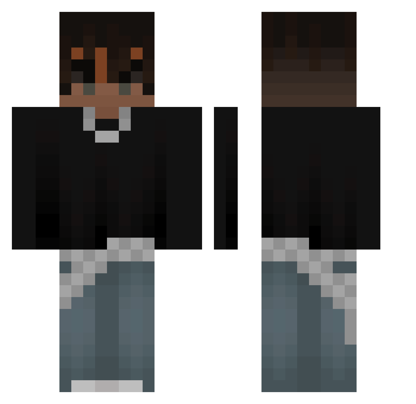ue_eddie Minecraft skin, front and back view