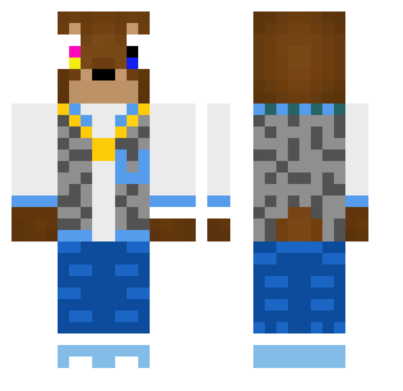 capocantiere Minecraft skin, front and back view