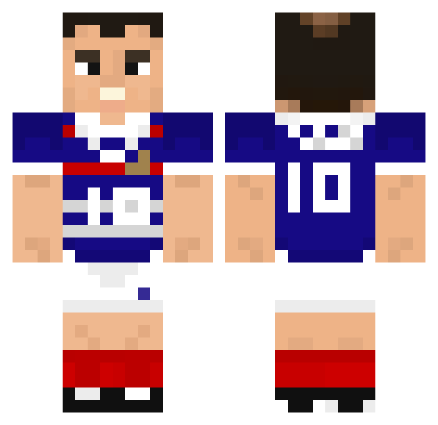 Efekele Minecraft skin, front and back view