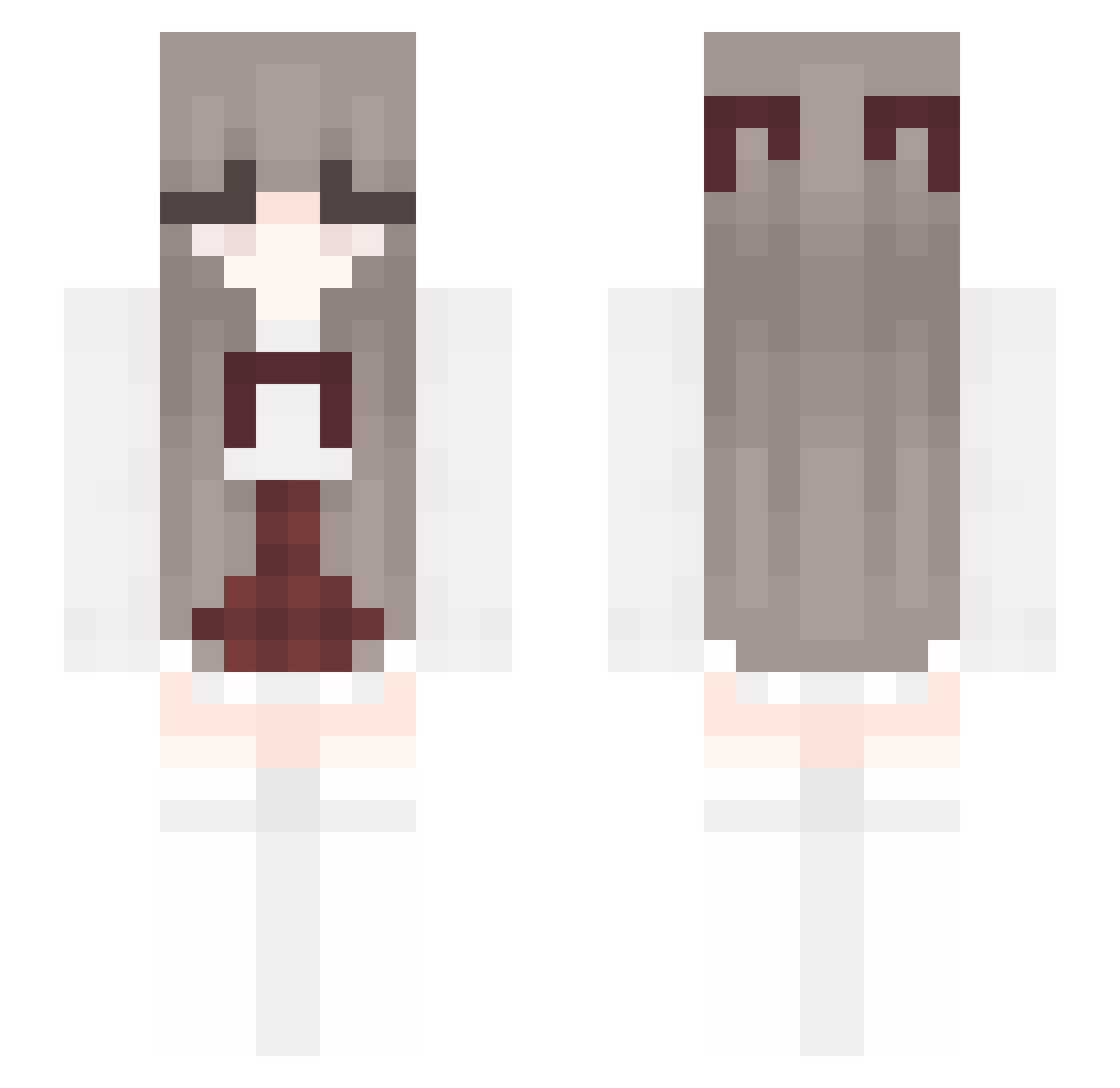 tionaTbelle Minecraft skin, front and back view