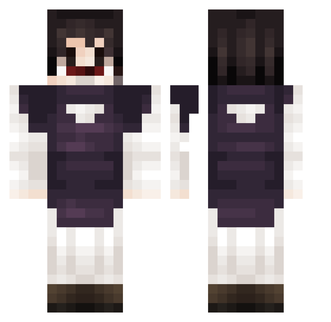Stello_4 Minecraft skin, front and back view