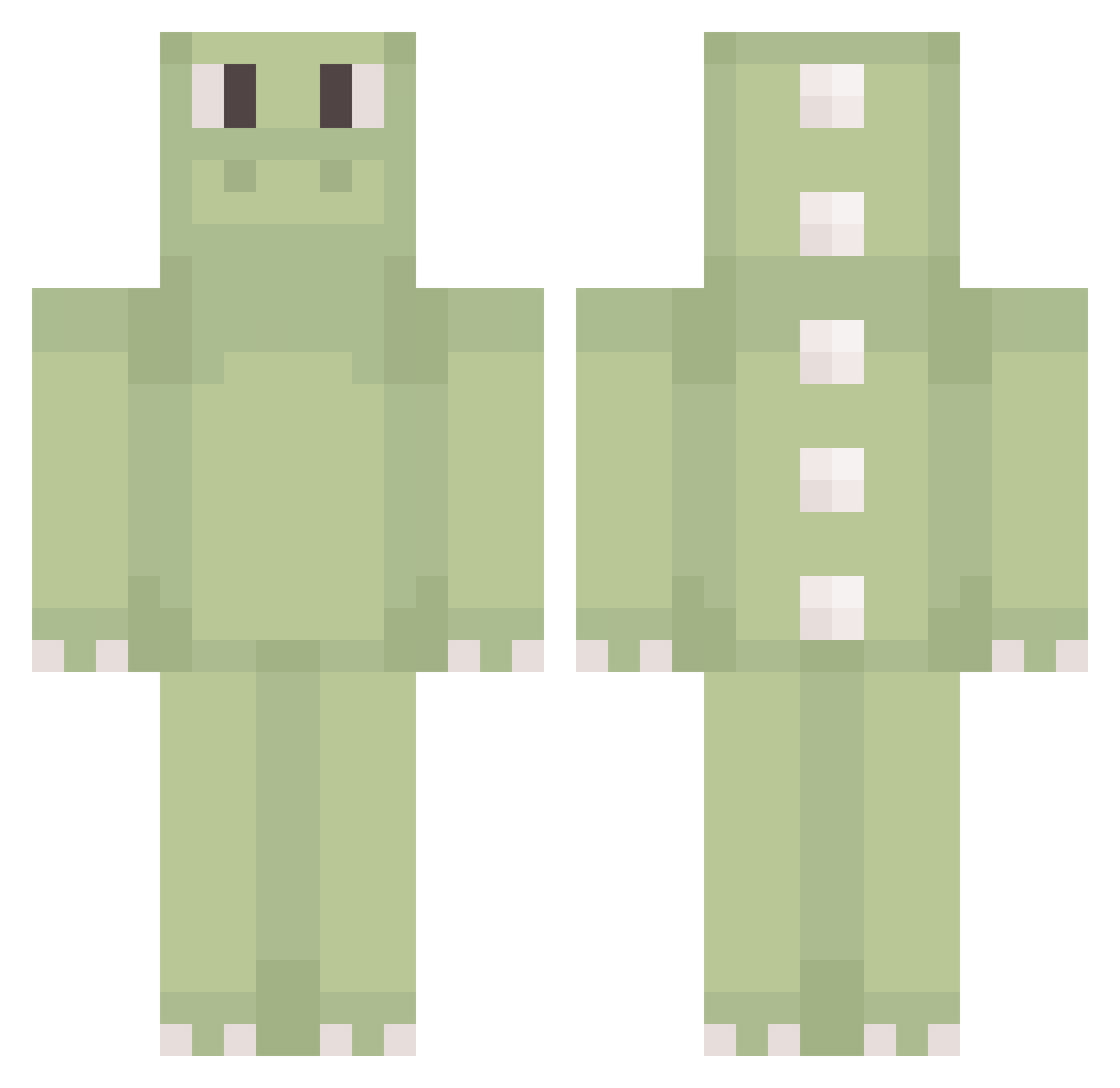 IzanaBanana Minecraft skin, front and back view