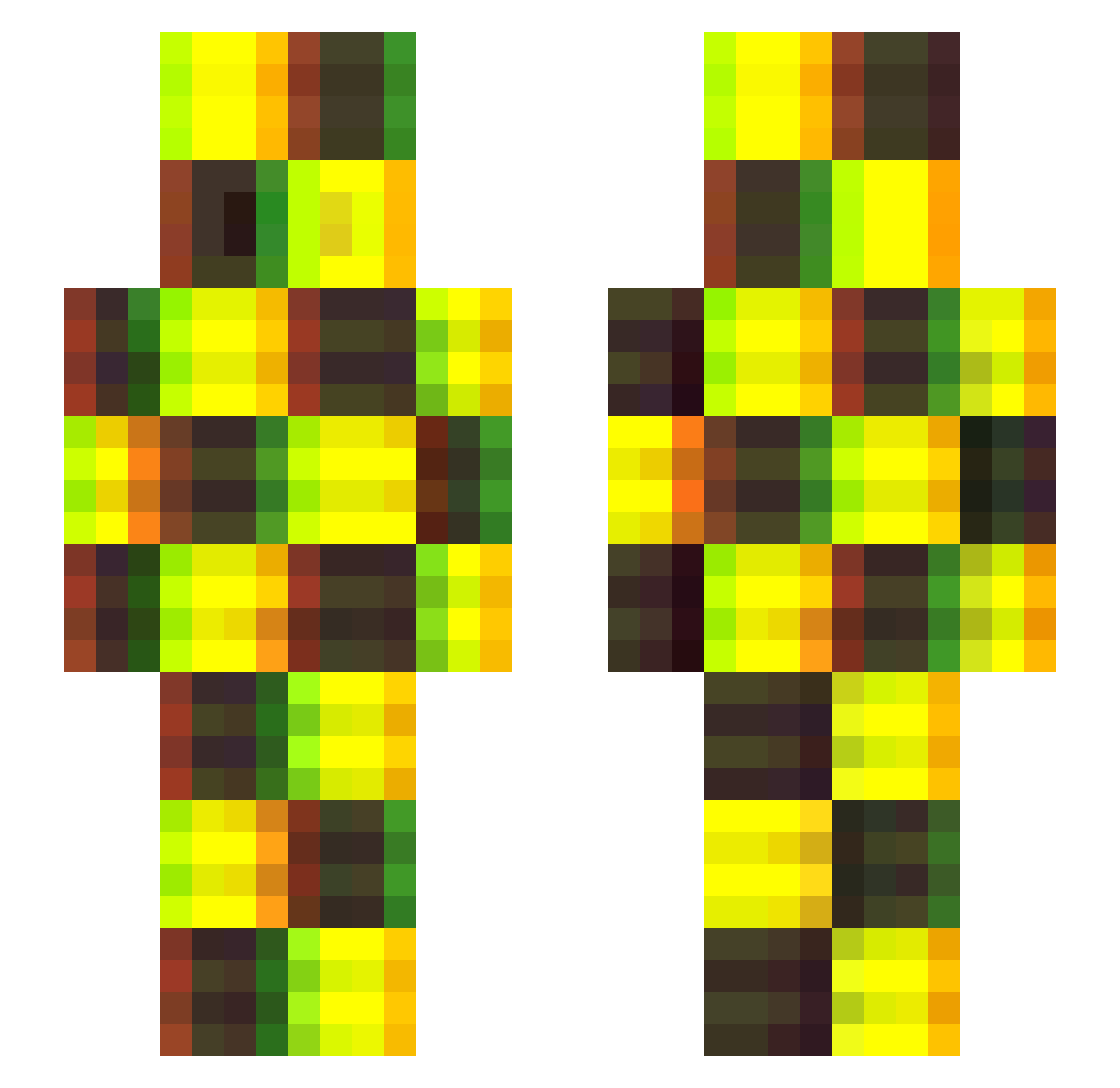 tomkoinator8000 Minecraft skin, front and back view