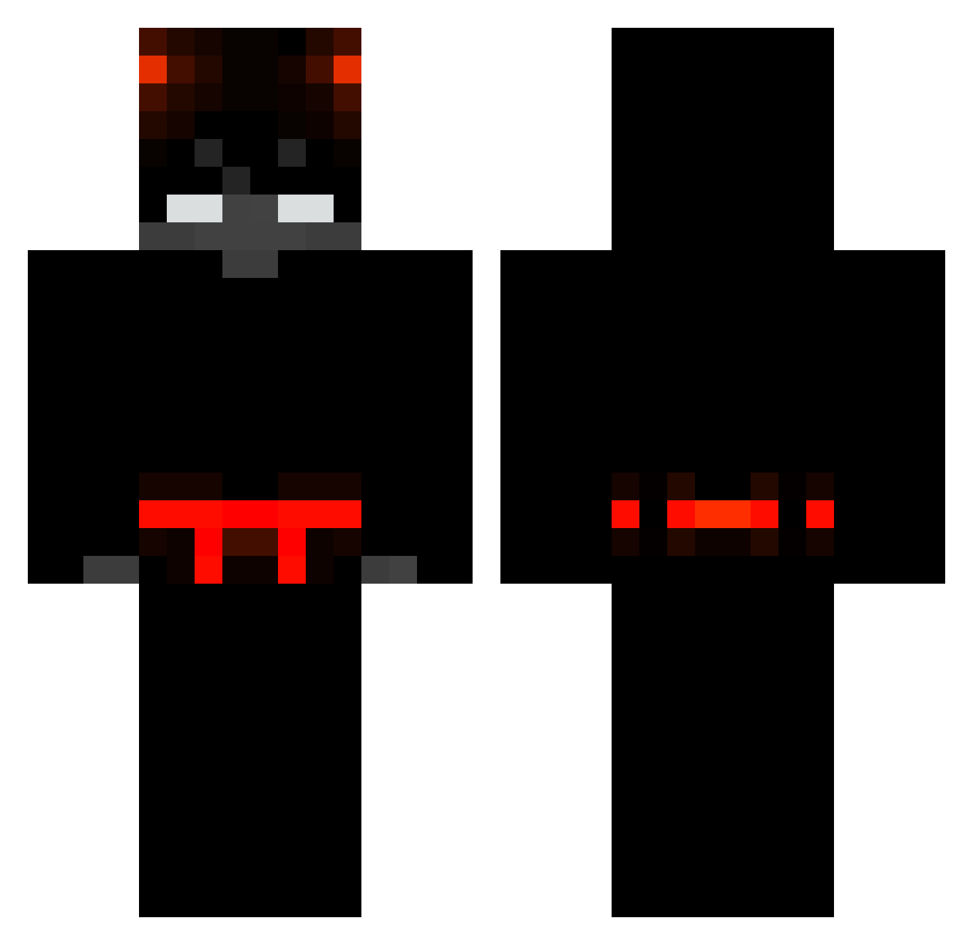 zD1vne Minecraft skin, front and back view