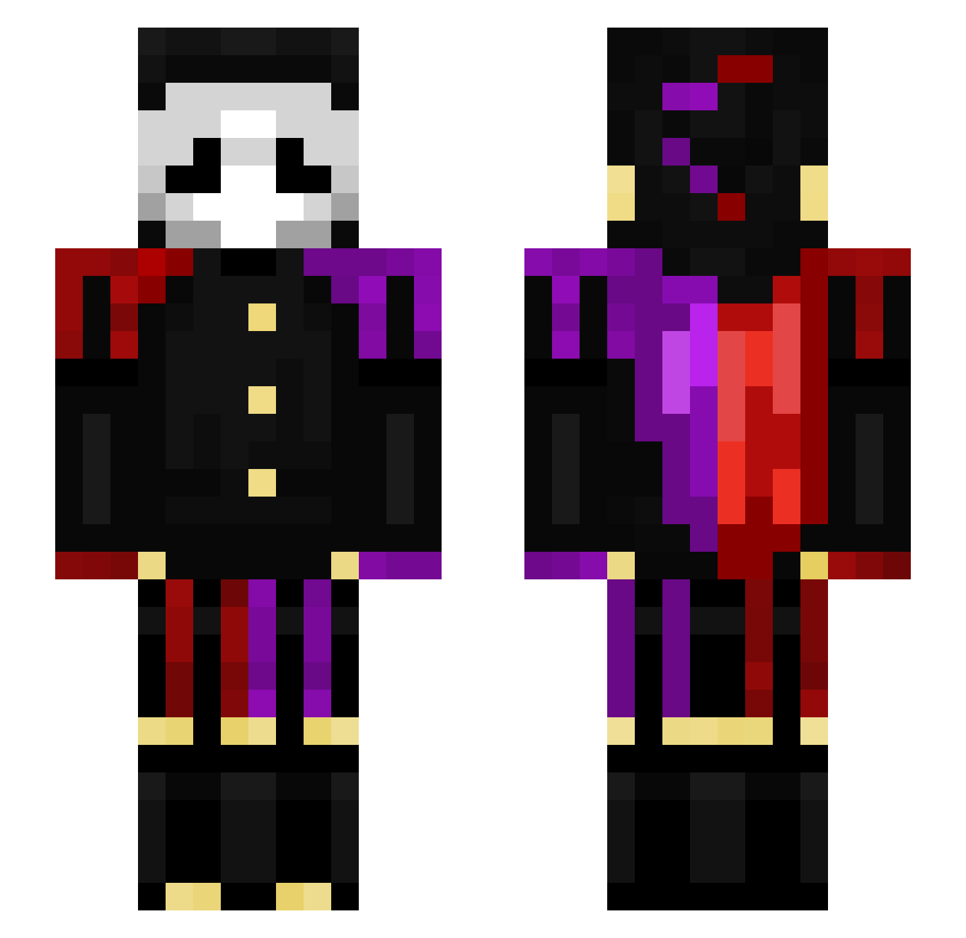 Odsbud Minecraft skin, front and back view