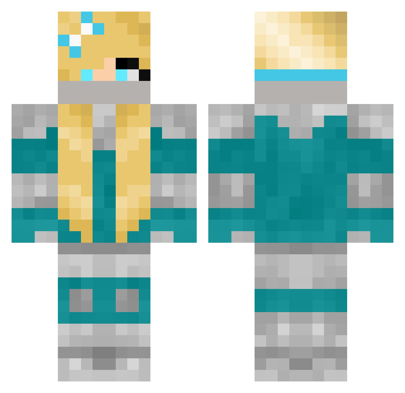 smrsaj Minecraft skin, front and back view