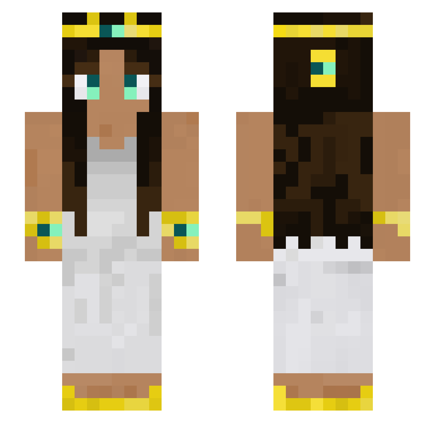 iAbot Minecraft skin, front and back view