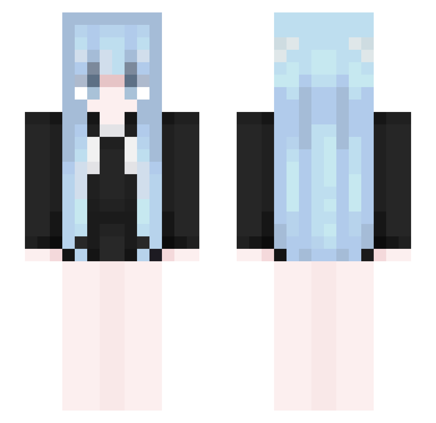 ftipy Minecraft skin, front and back view