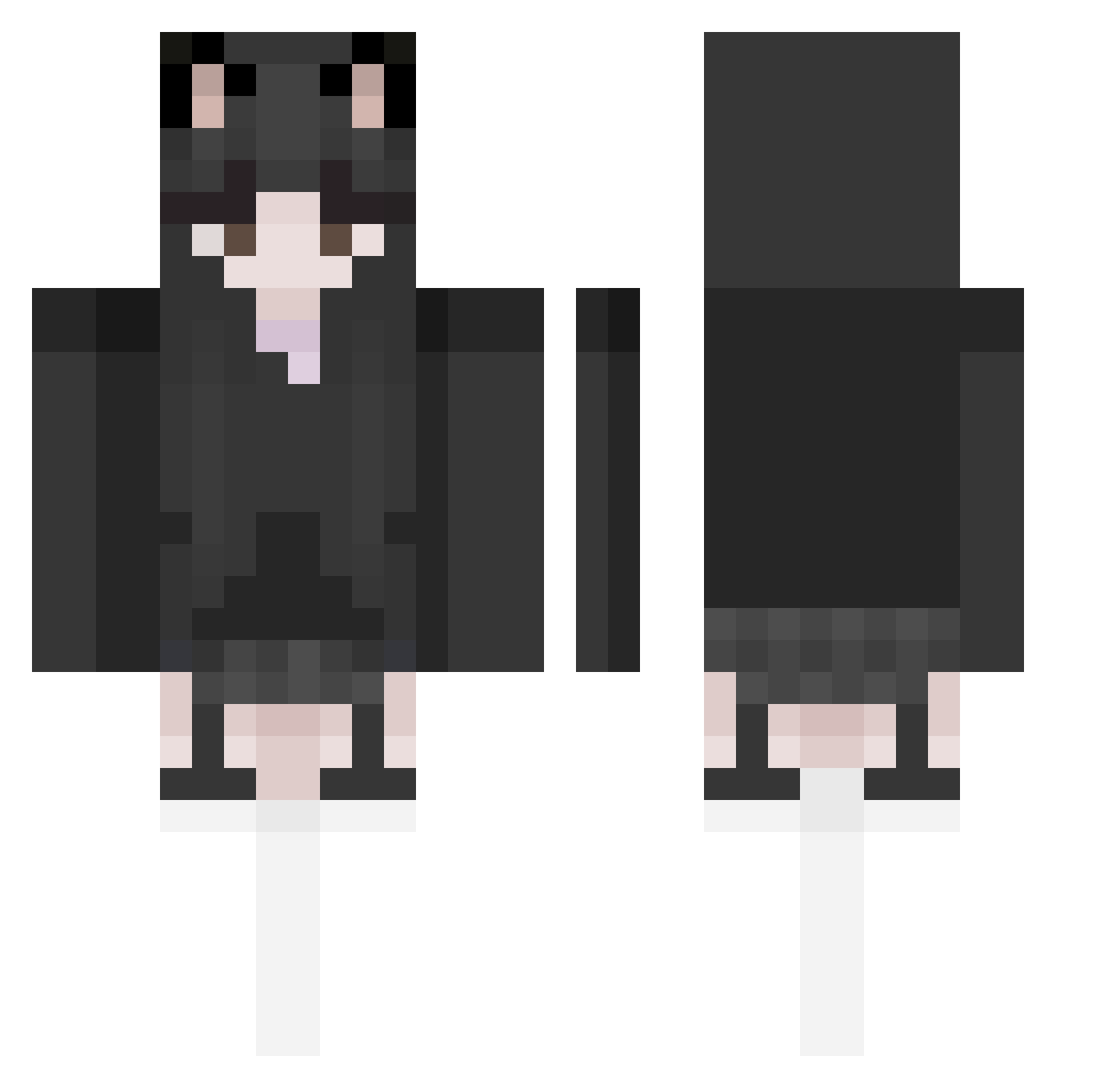 Axolotl153784 Minecraft skin, front and back view