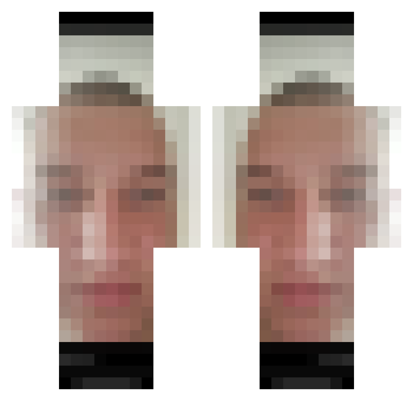 Werkosik Minecraft skin, front and back view