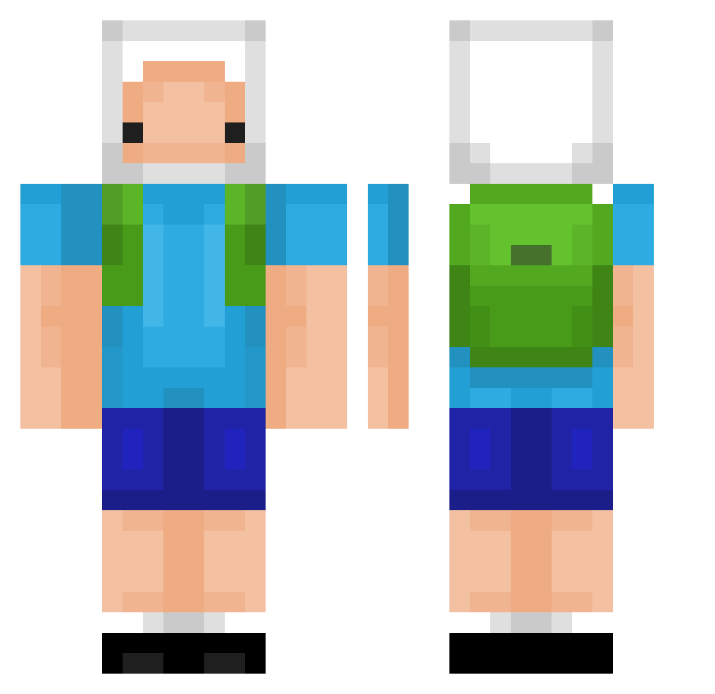 xMoonL1ght_ Minecraft skin, front and back view