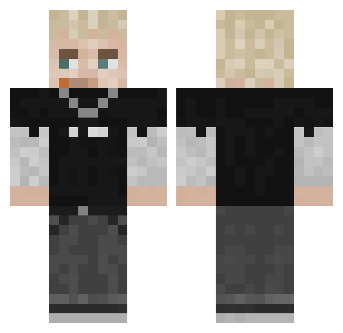 mrtzprtz Minecraft skin, front and back view
