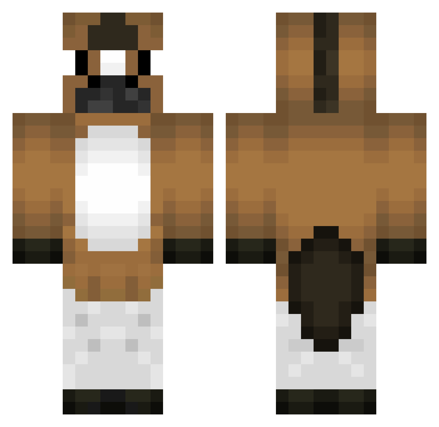 overdosematerial Minecraft skin, front and back view