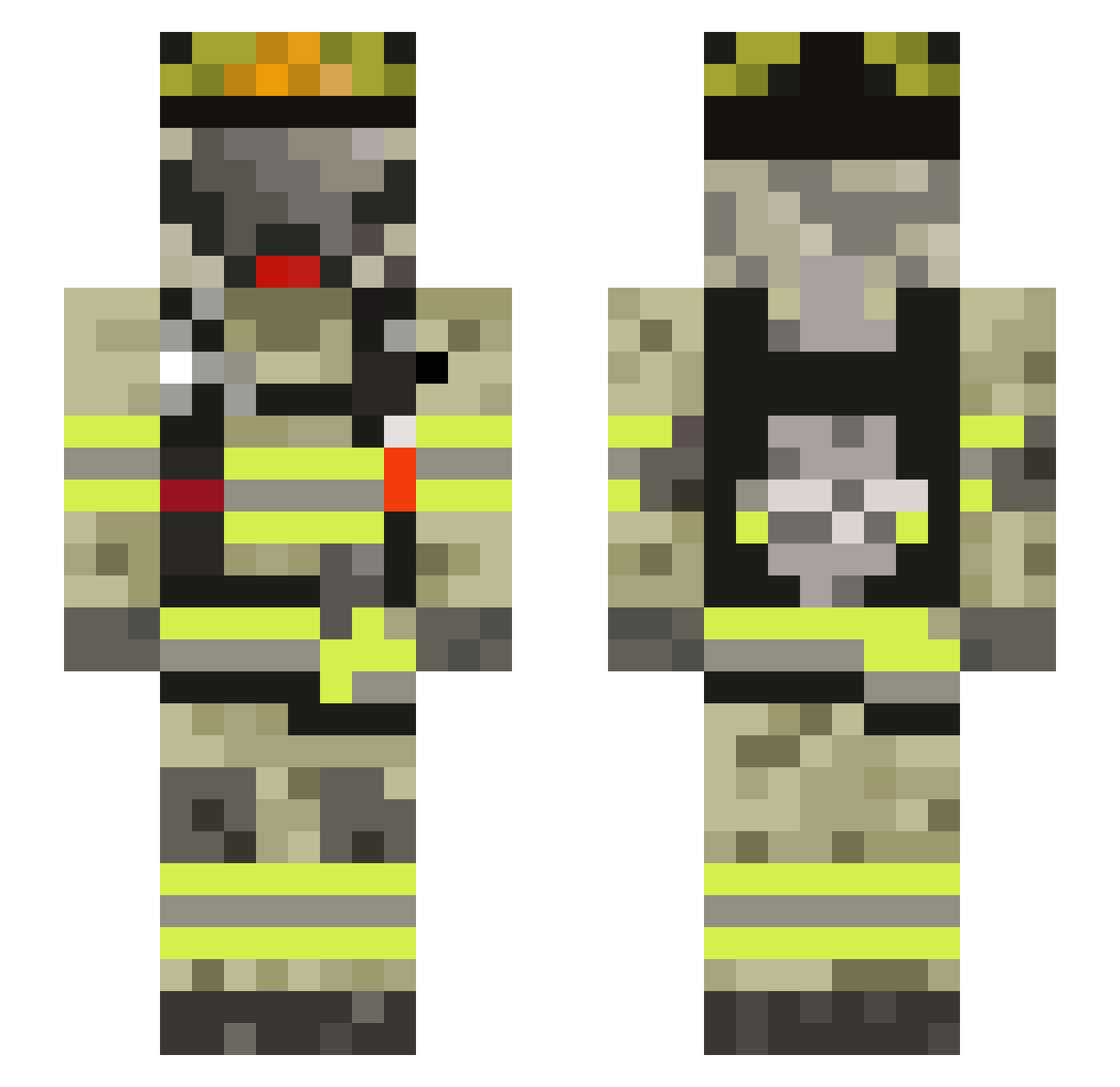 WillTheWhippa Minecraft skin, front and back view