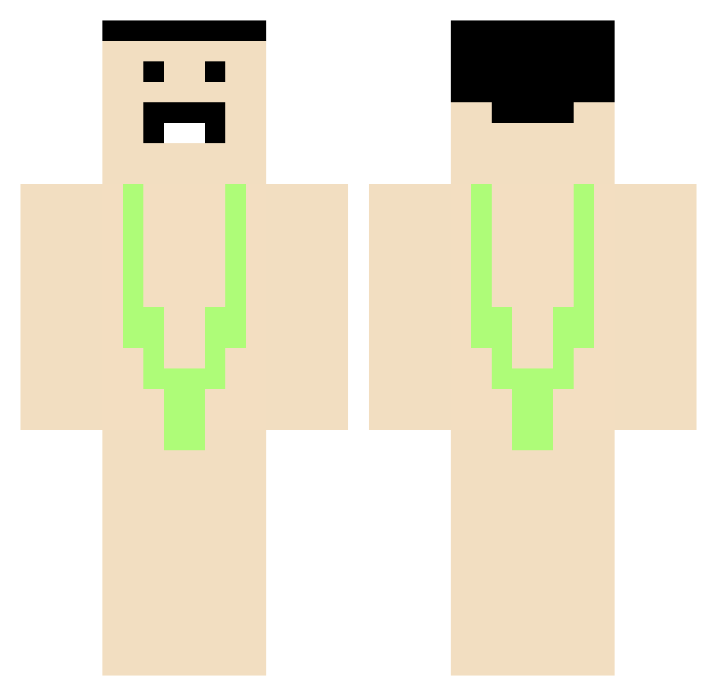 iblx12 Minecraft skin, front and back view