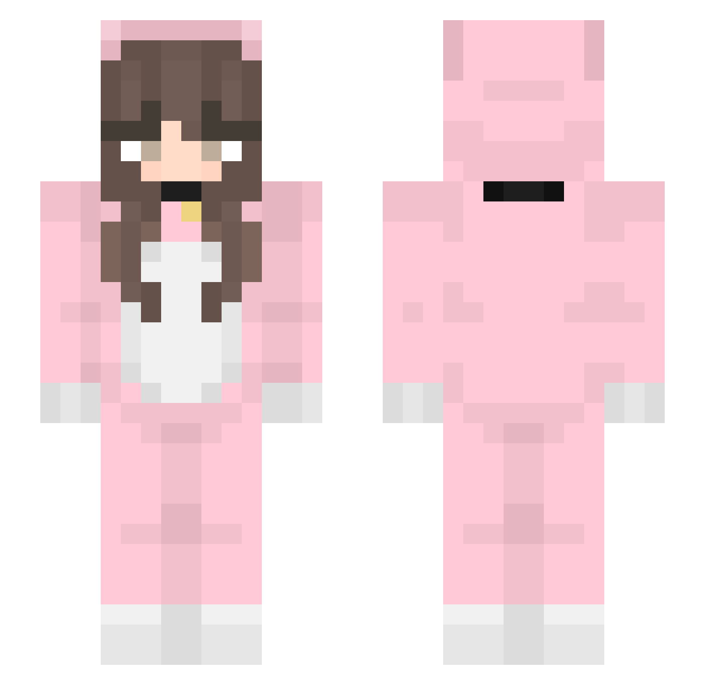 Dyno0_ Minecraft skin, front and back view