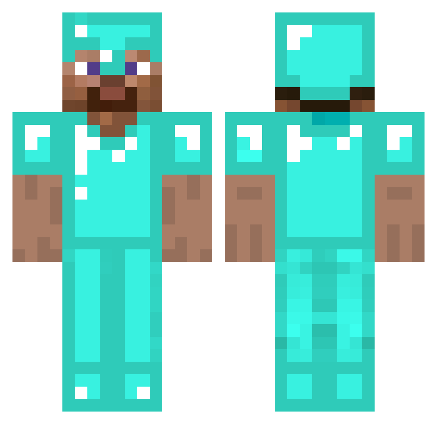 Martinator1 Minecraft skin, front and back view