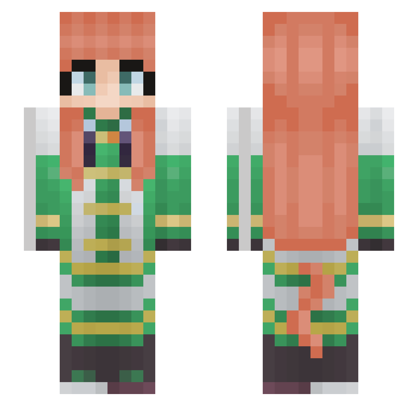 Argghhh Minecraft skin, front and back view