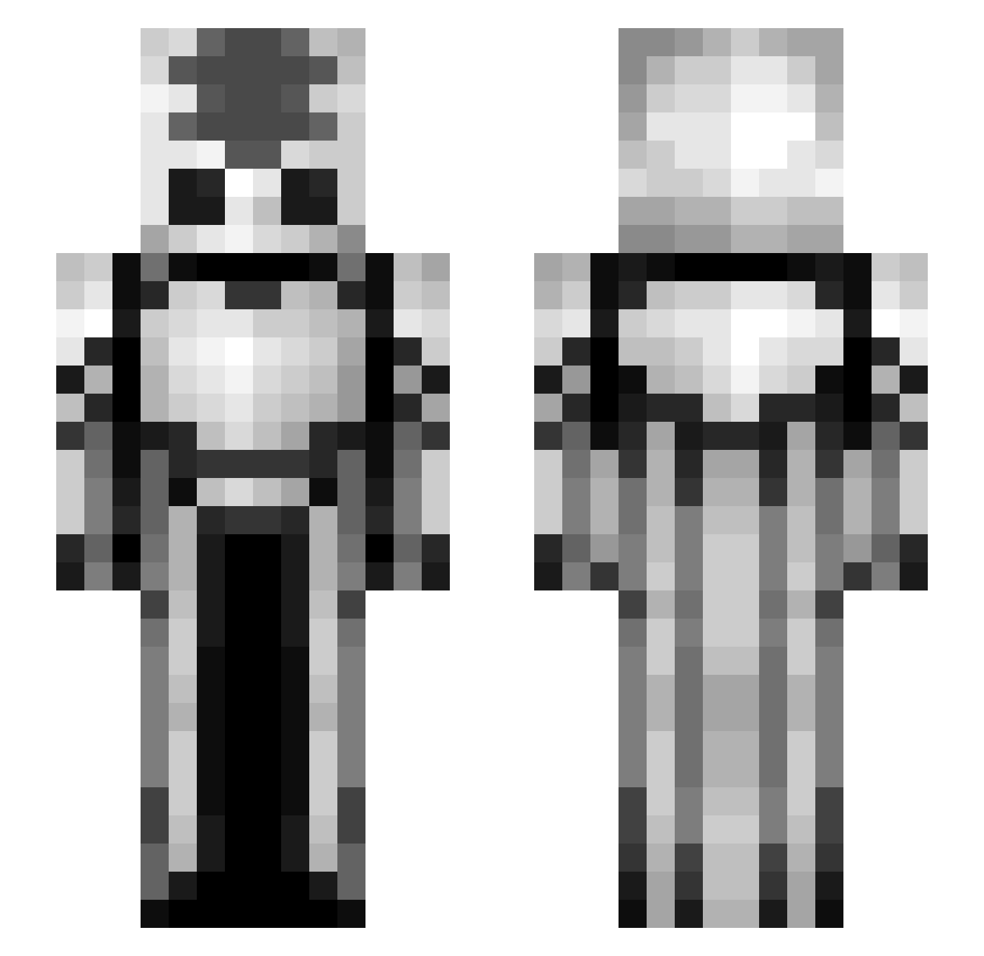REKI1111 Minecraft skin, front and back view