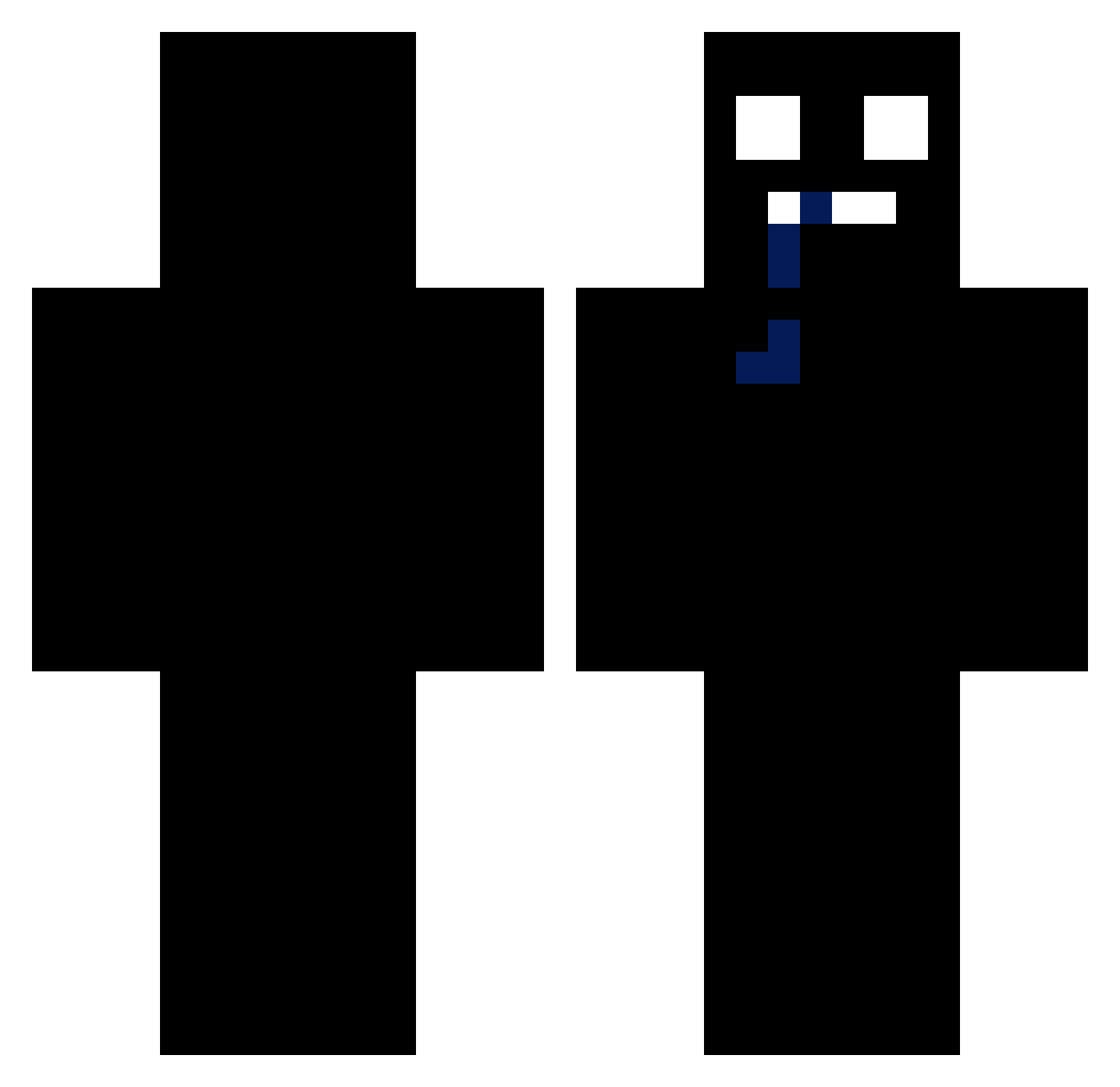 shinrauwu Minecraft skin, front and back view