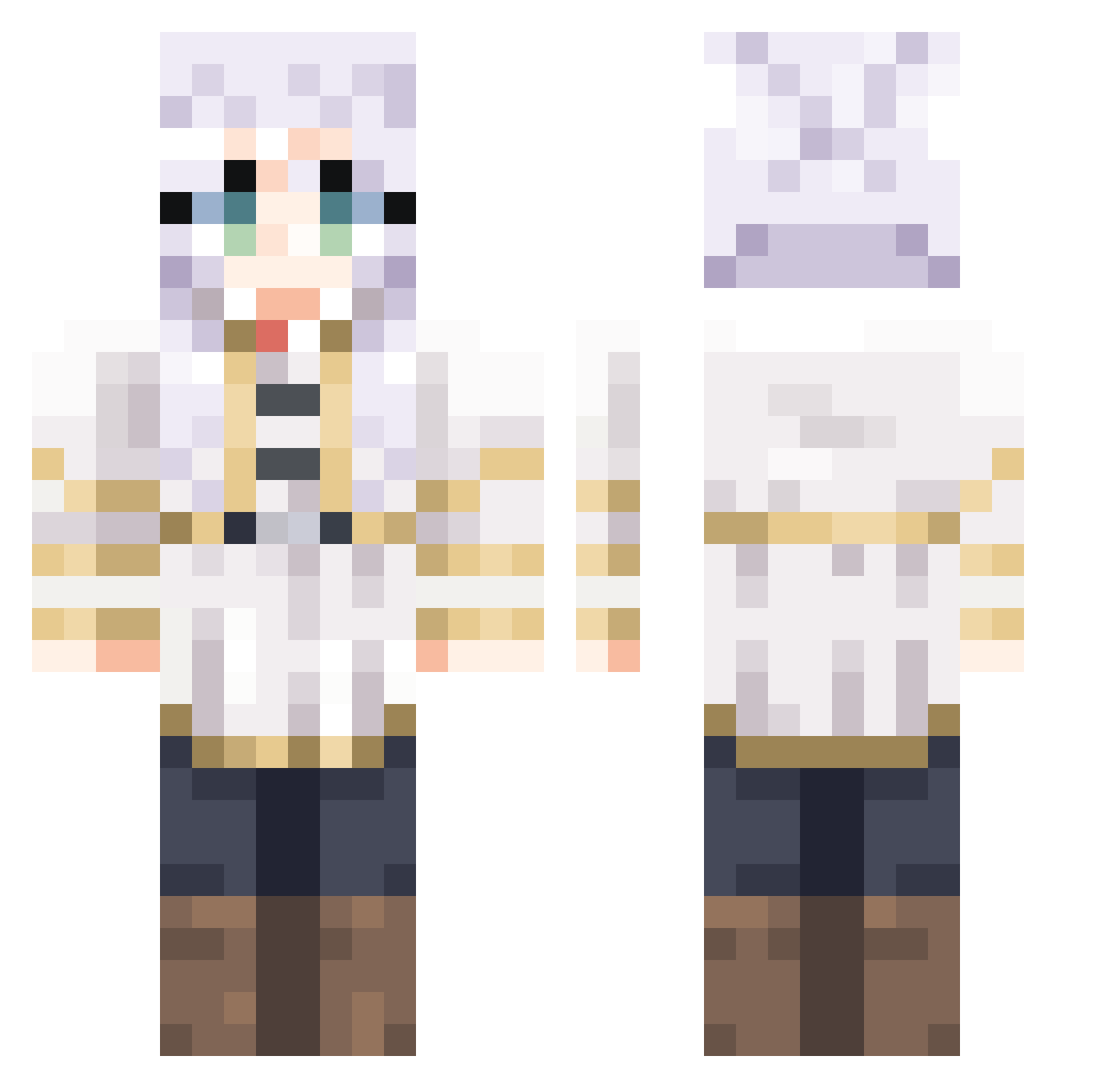 Mr_Vort3x Minecraft skin, front and back view