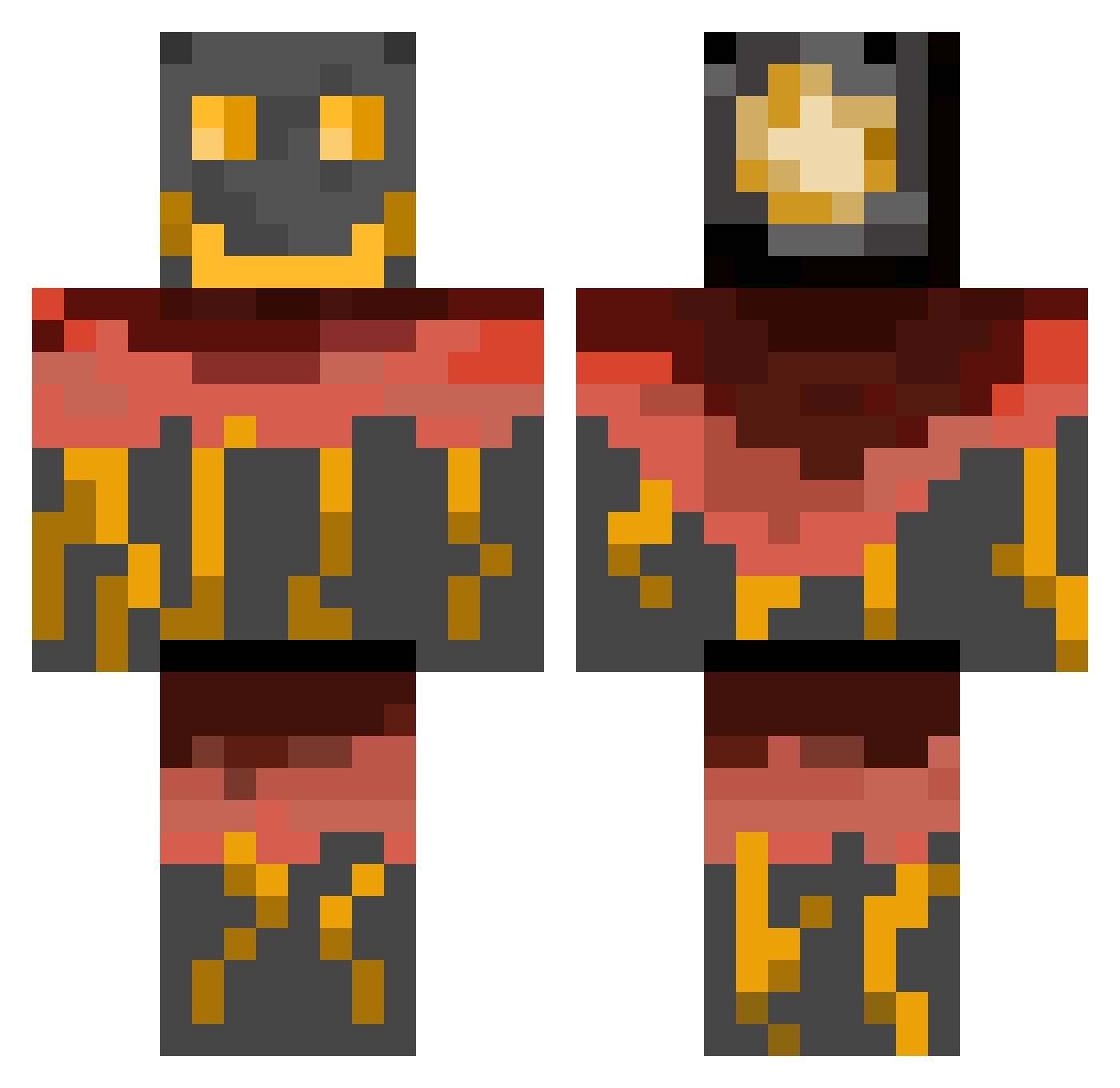 Cal_Gordun Minecraft skin, front and back view