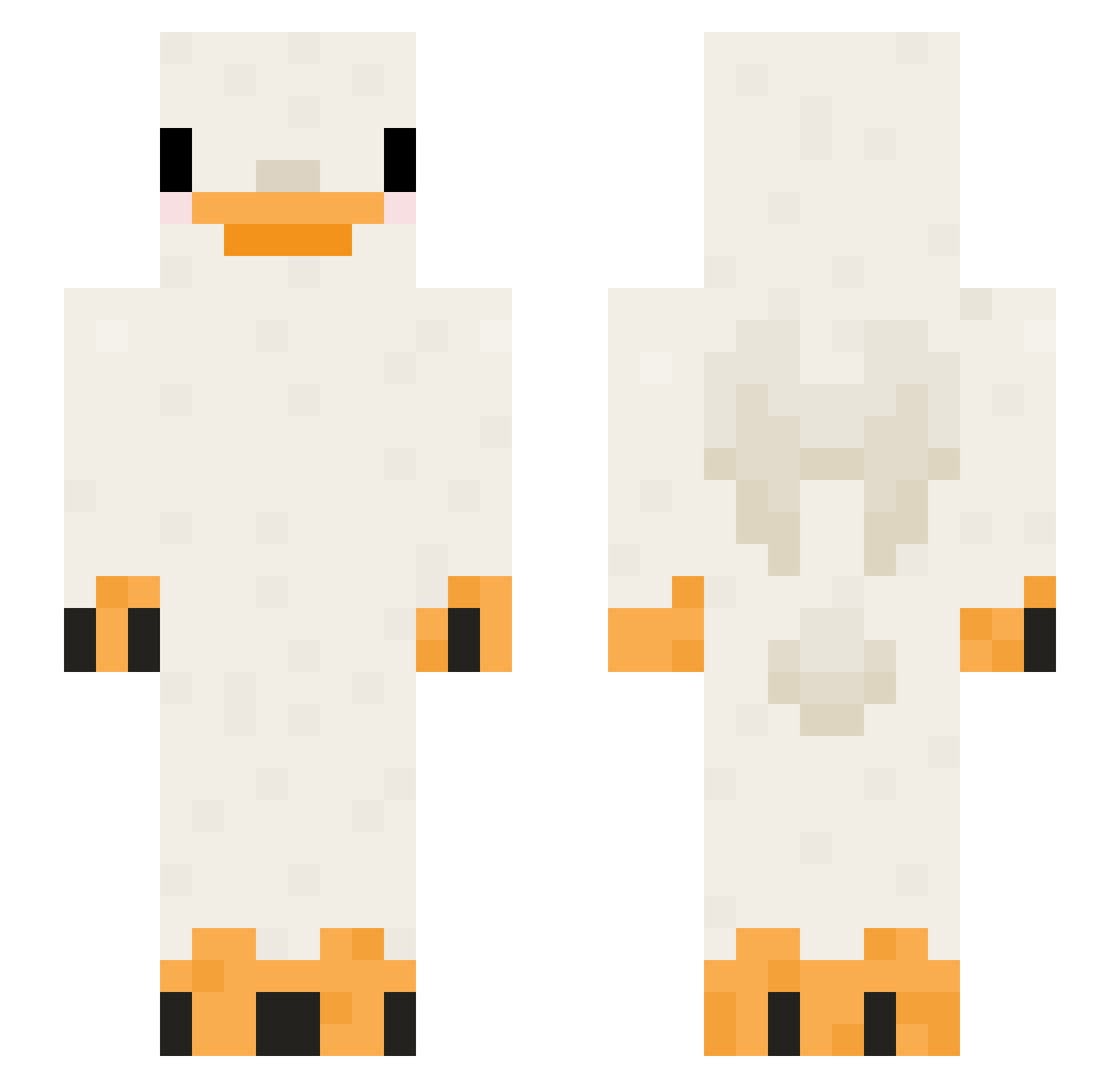 urgirlbubbles Minecraft skin, front and back view