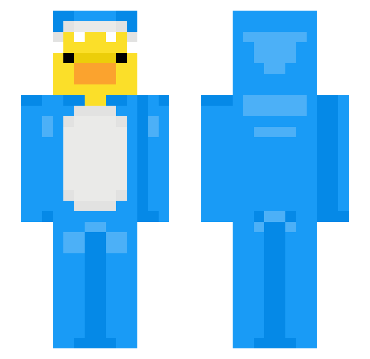 RyuTheGreat11 Minecraft skin, front and back view