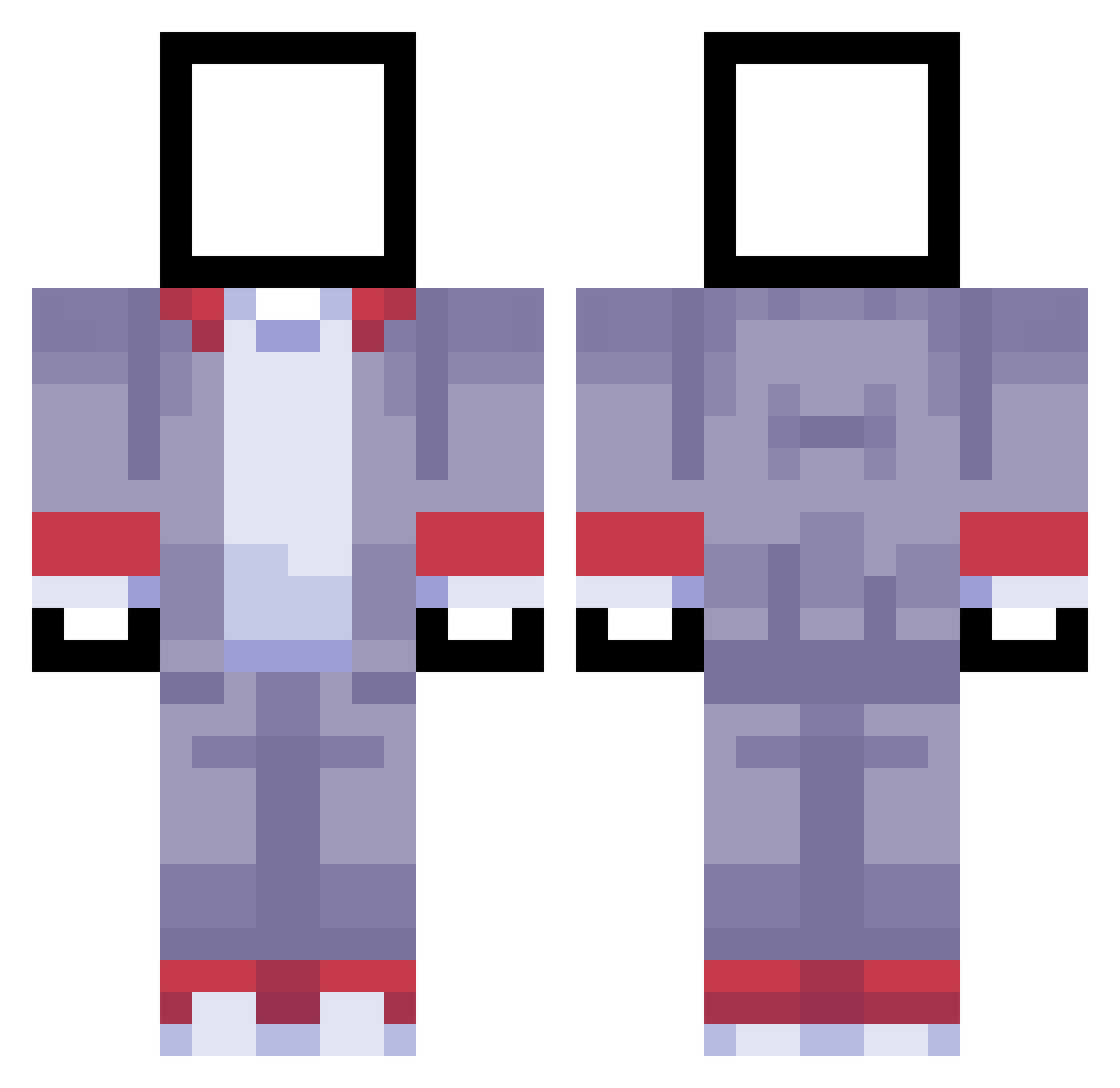 XxKarmainxX Minecraft skin, front and back view