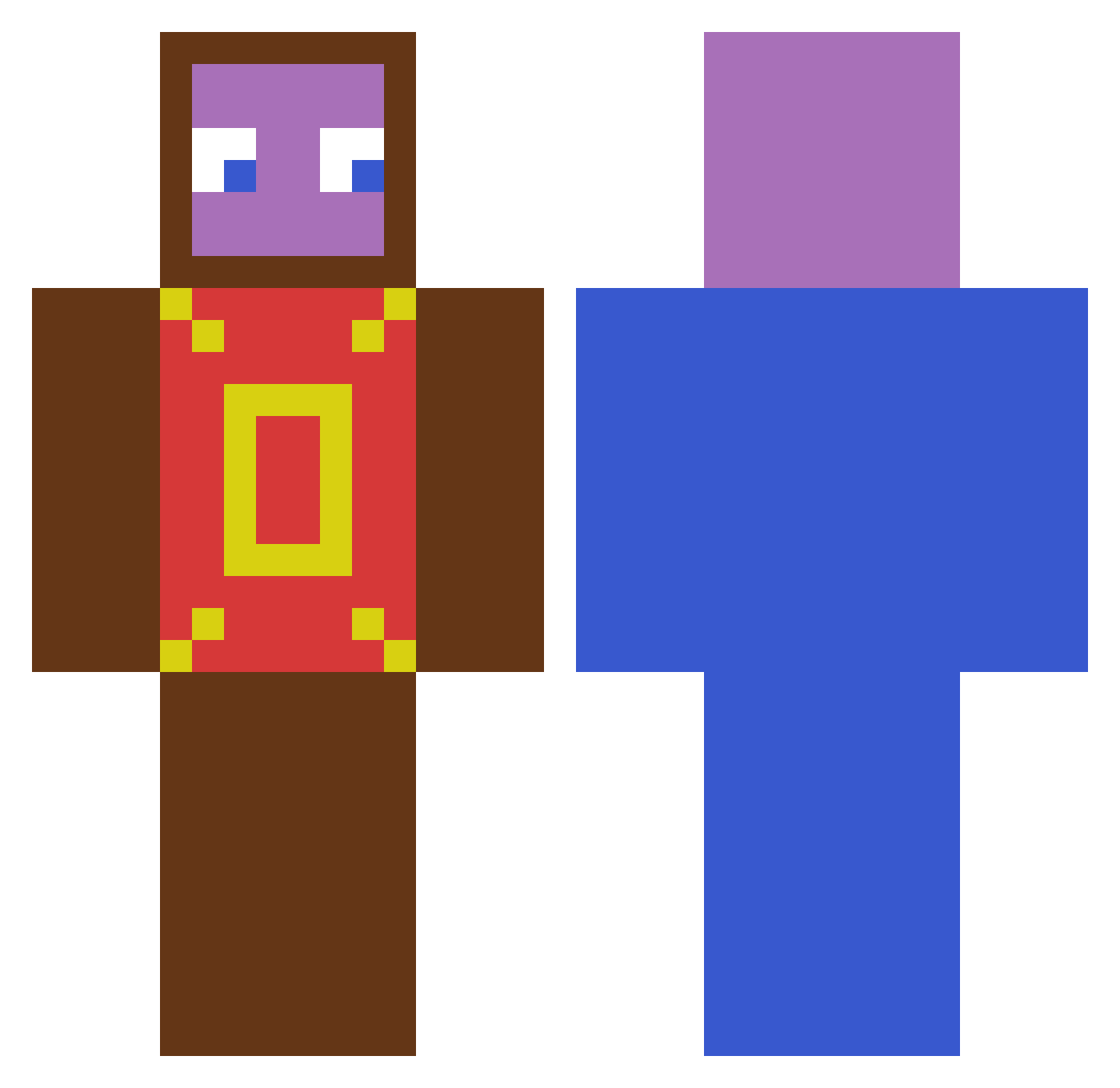 Ukrainewin9247 Minecraft skin, front and back view