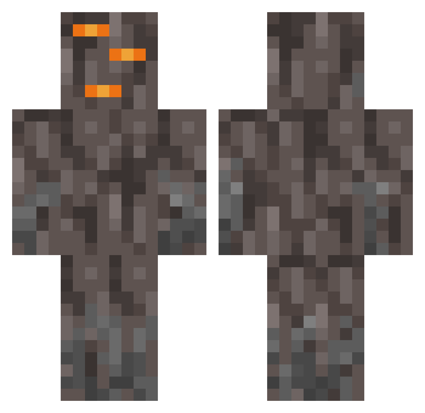 EnriquezXD Minecraft skin, front and back view