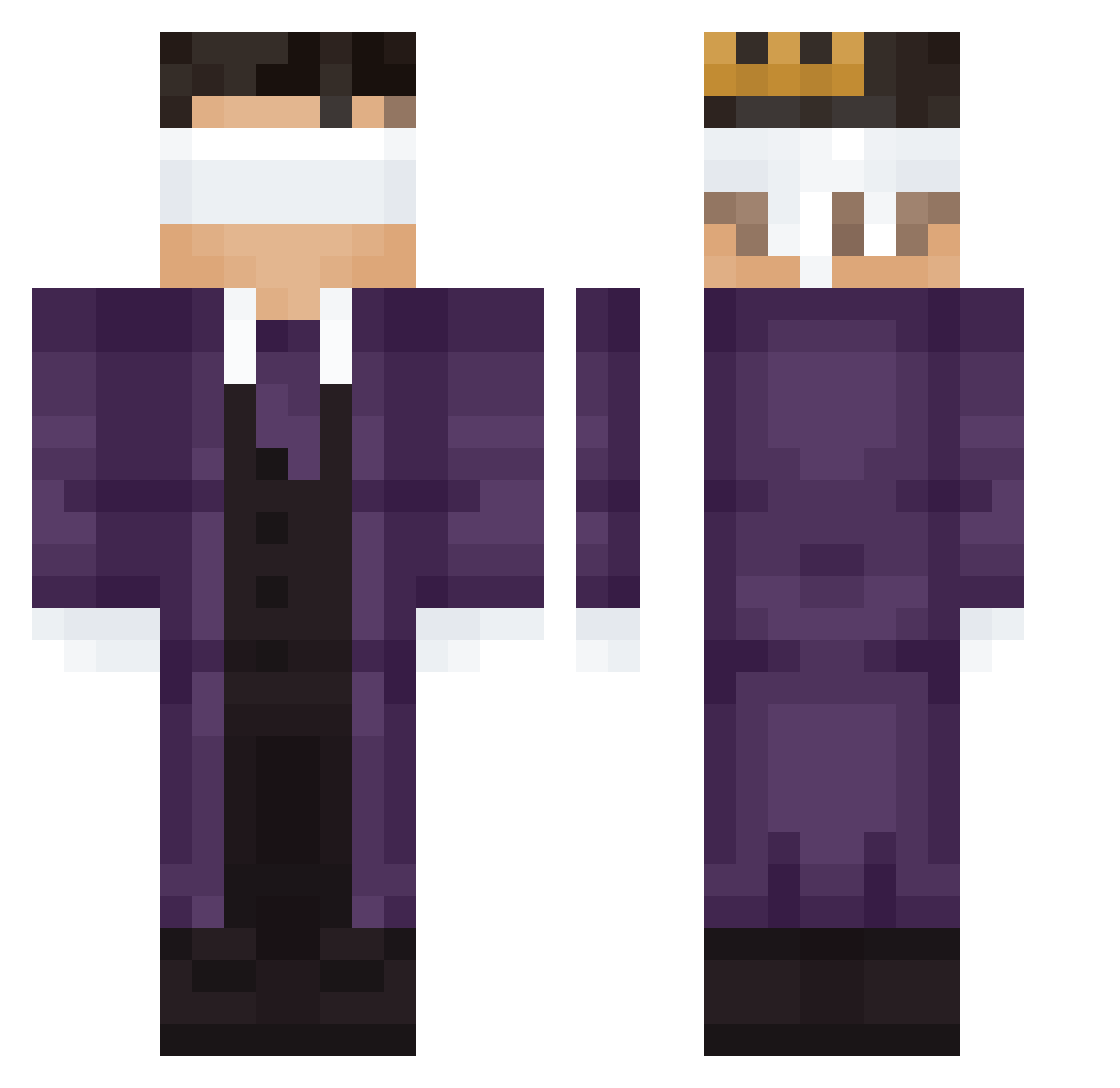 PuluoWee Minecraft skin, front and back view