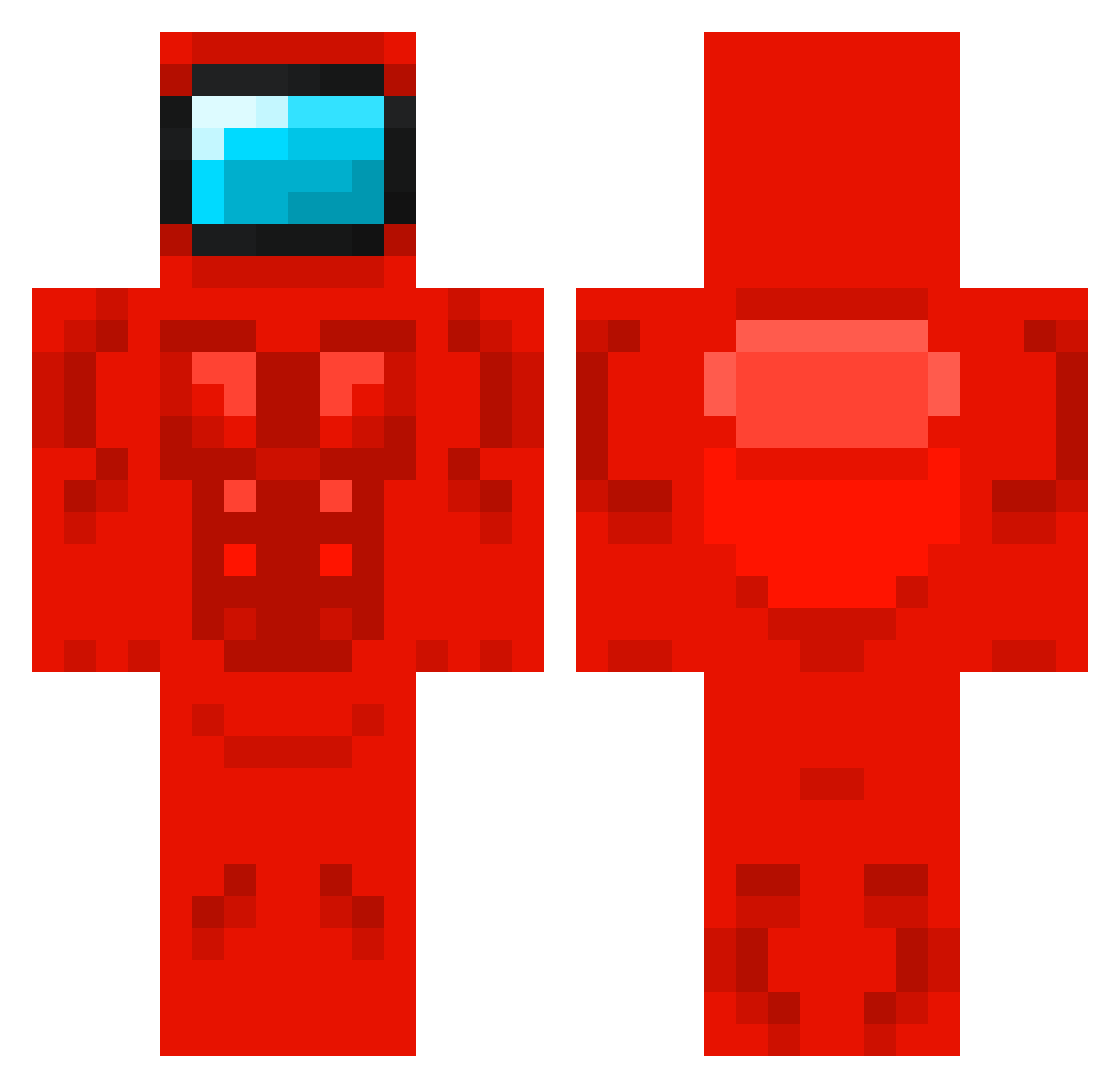 sundown Minecraft skin, front and back view