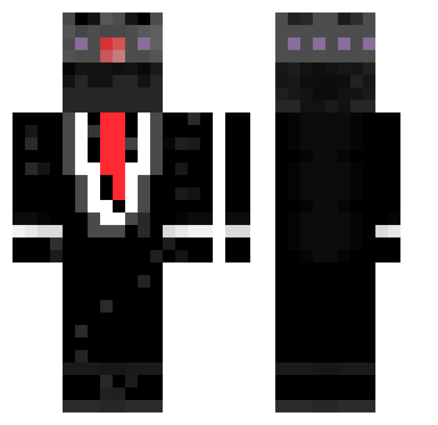 VentixHere Minecraft skin, front and back view