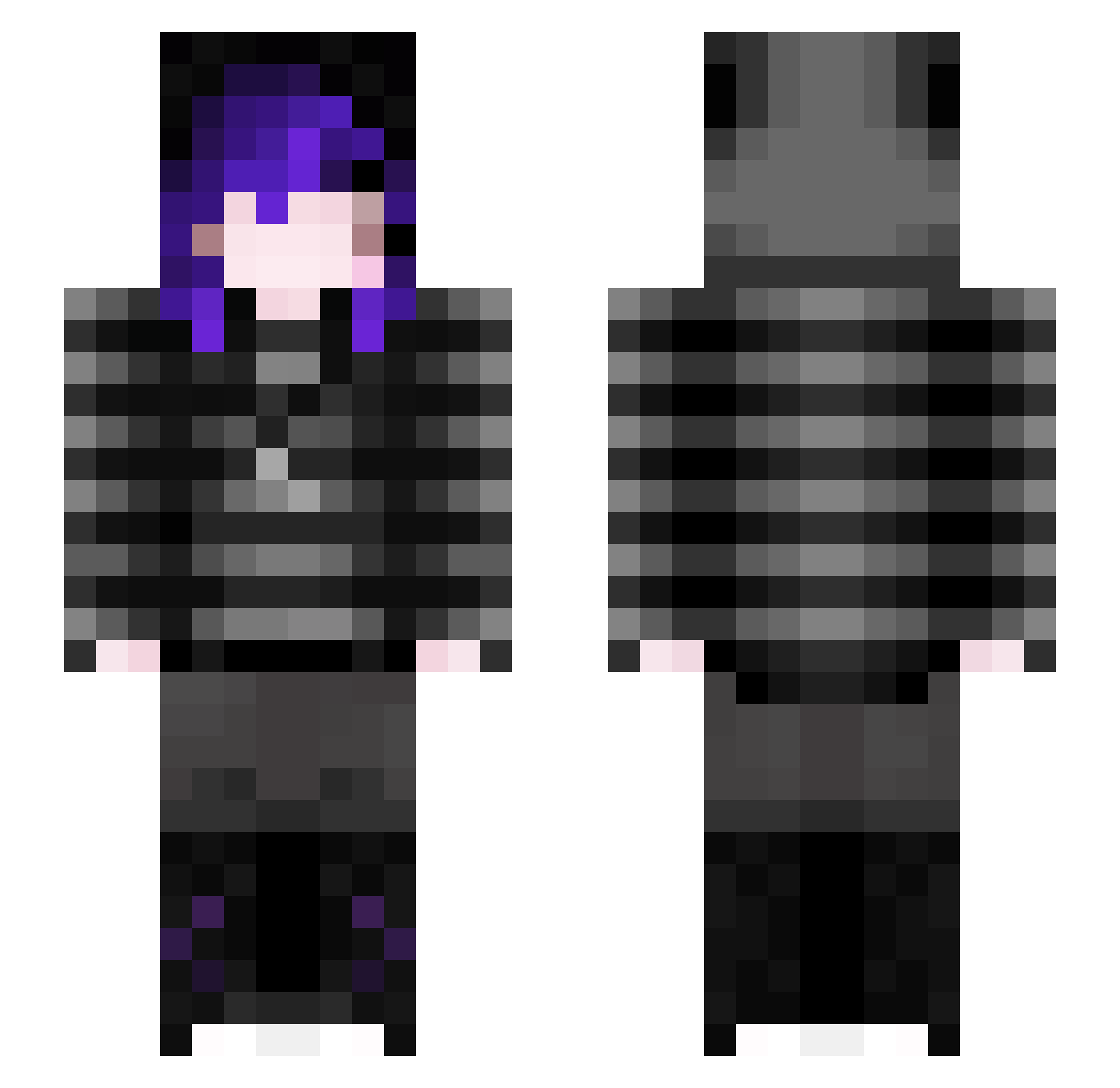 Longlivelily Minecraft skin, front and back view