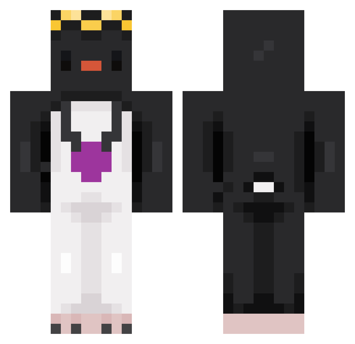 the_king25 Minecraft skin, front and back view