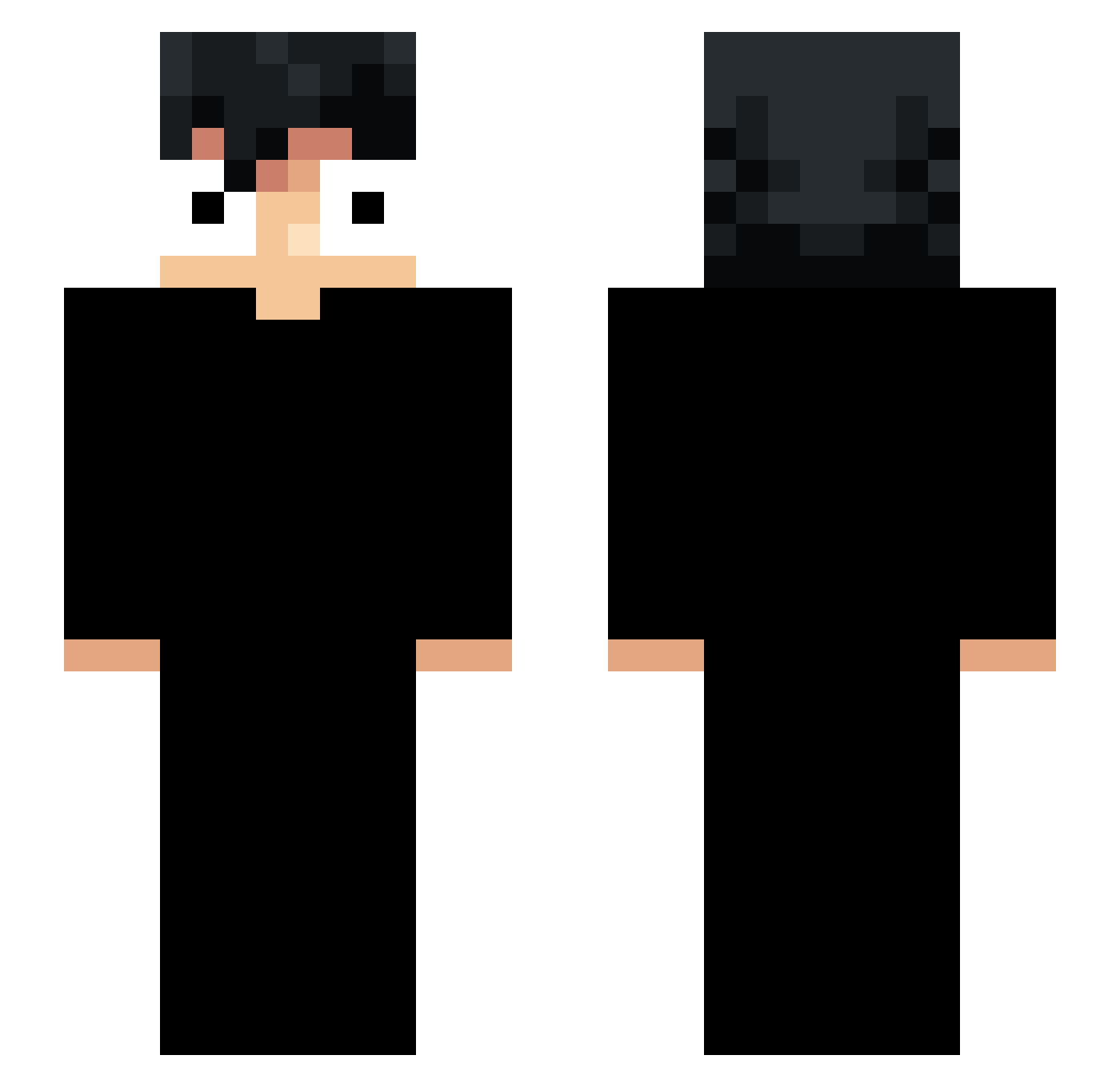 Antxyzz Minecraft skin, front and back view