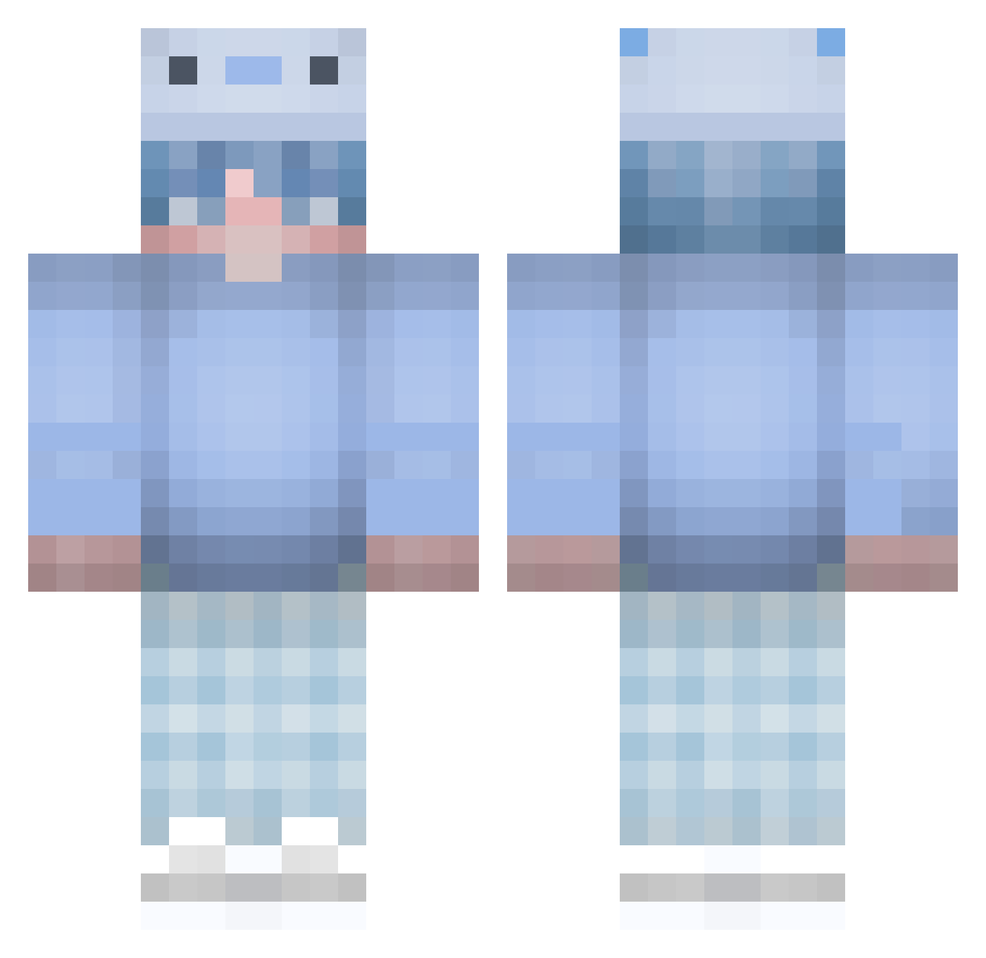 R3alLayZ Minecraft skin, front and back view