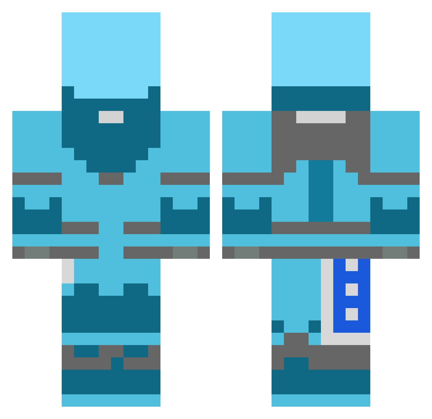 Some_UPS_Driver Minecraft skin, front and back view