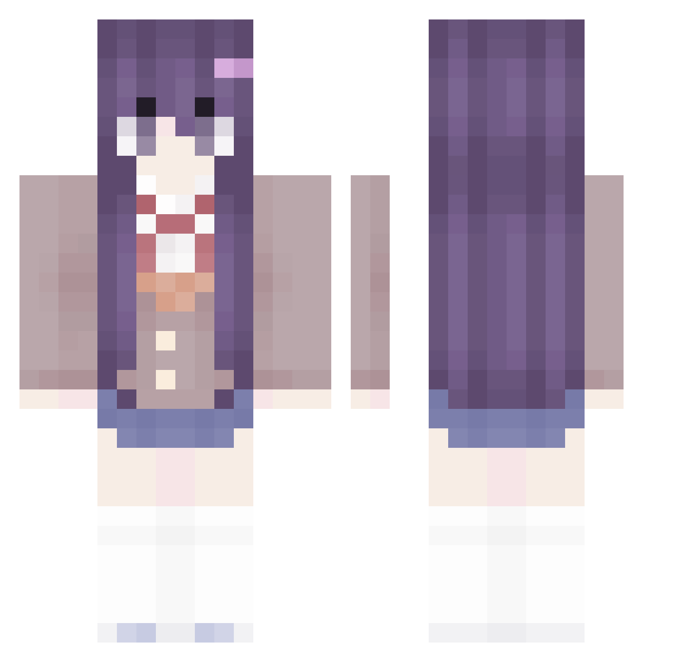 TAH74 Minecraft skin, front and back view