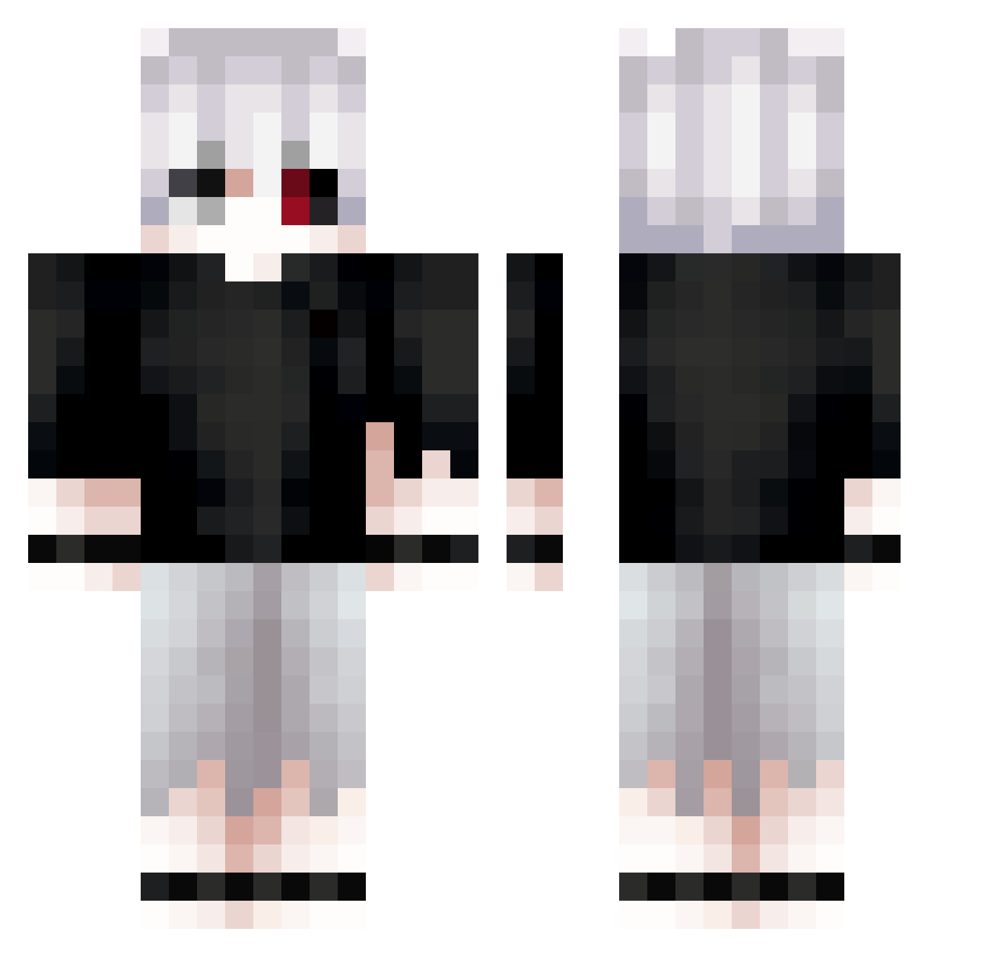 Fury_111 Minecraft skin, front and back view