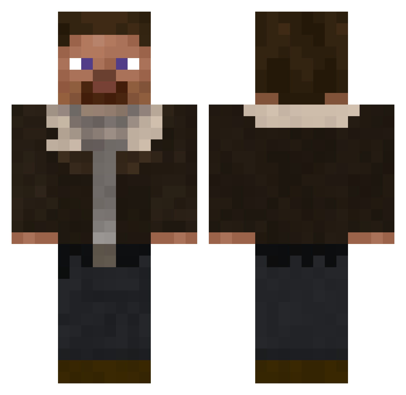 KyleNezoan33 Minecraft skin, front and back view